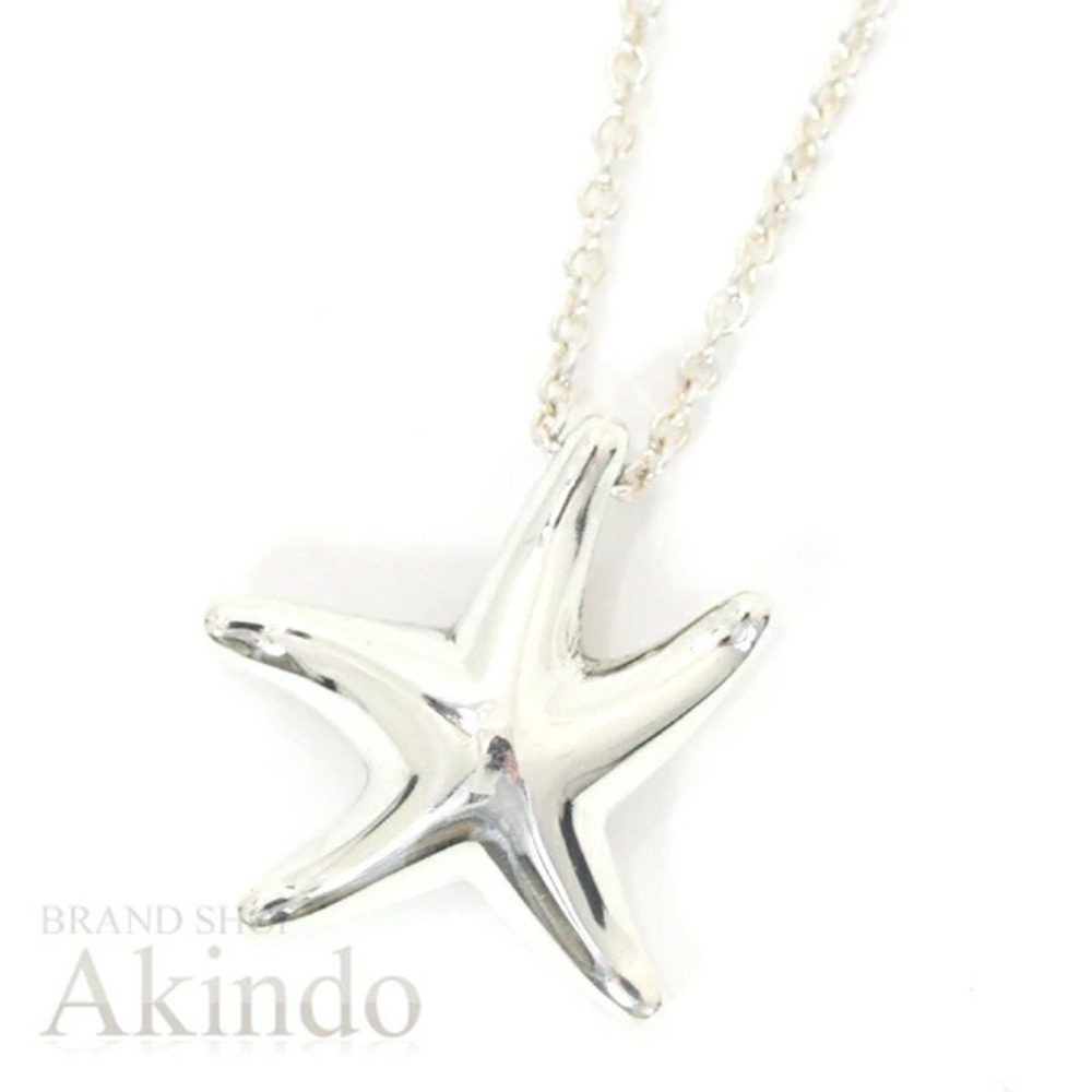 TIFFANY Co Elsa Peretti Starfish Pendant Necklace Sterling Silver Handcrafted
